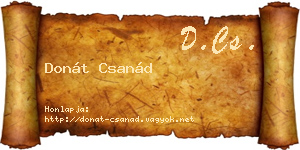 Donát Csanád névjegykártya